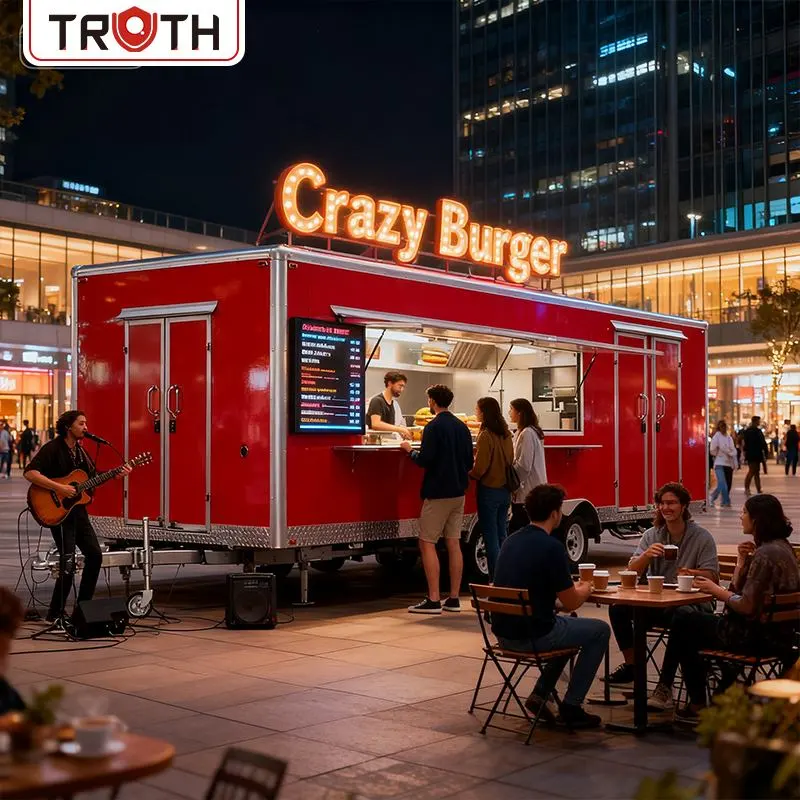 Commercial Mobile Food Trailer na may Banyo