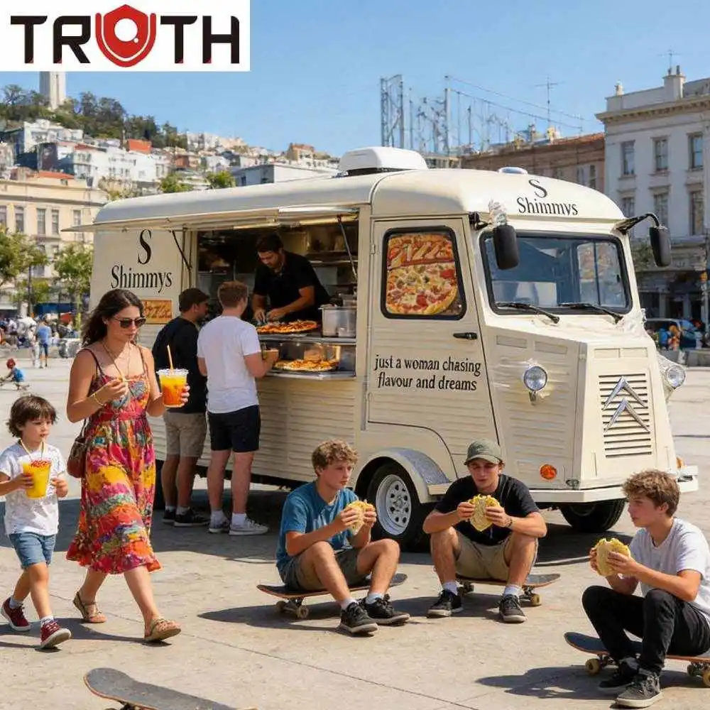 Electric Pizza Fast Food Truck na Kumpleto sa Gamit