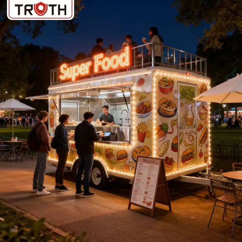 Hot Dog Fast Food Truck na may Kumpletong Kusina