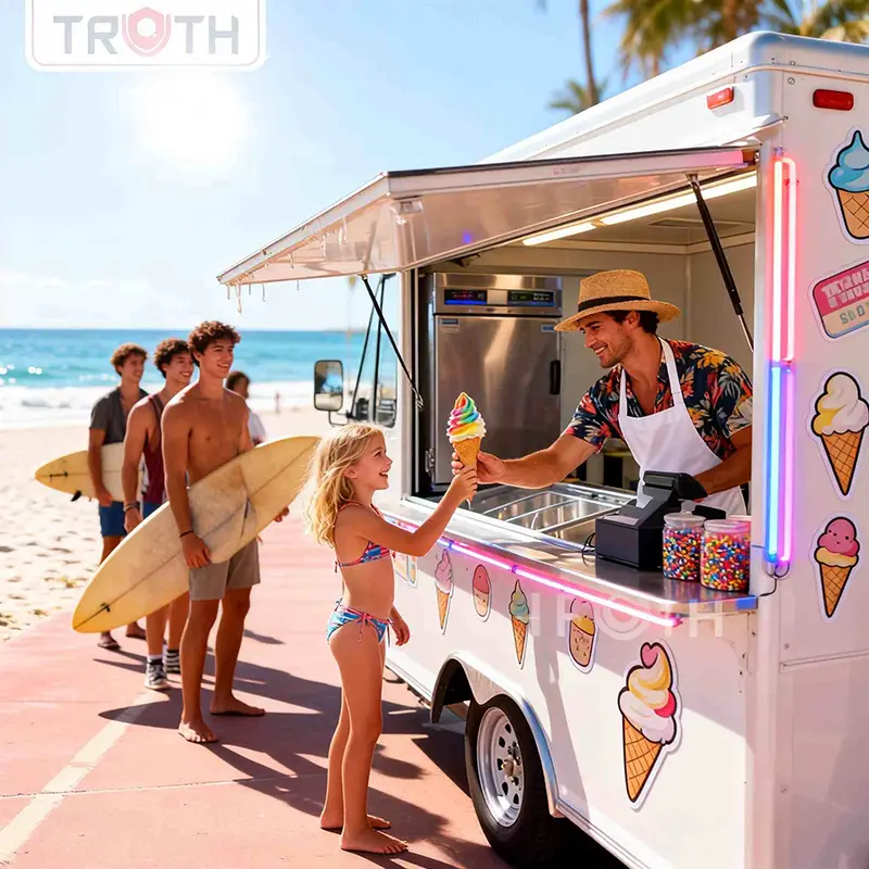 Ice Cream Outdoor Food Trailer Kusina
