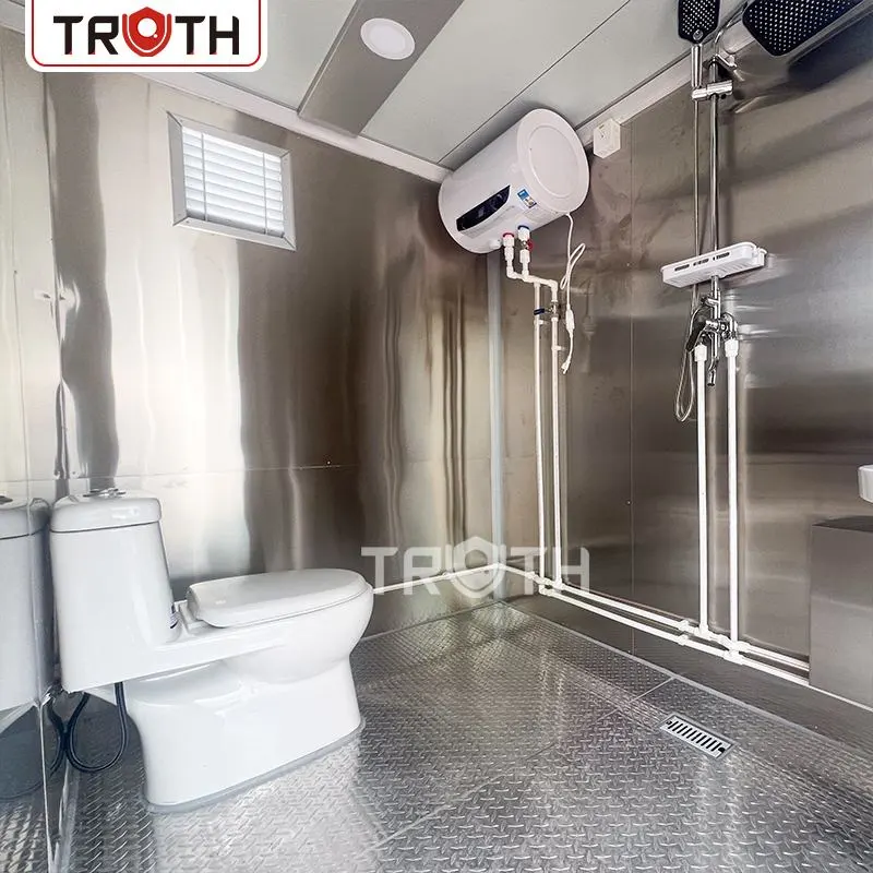 Square Food Trailer With Bathroom