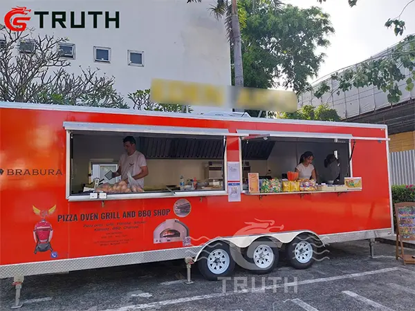 red square food trailer
