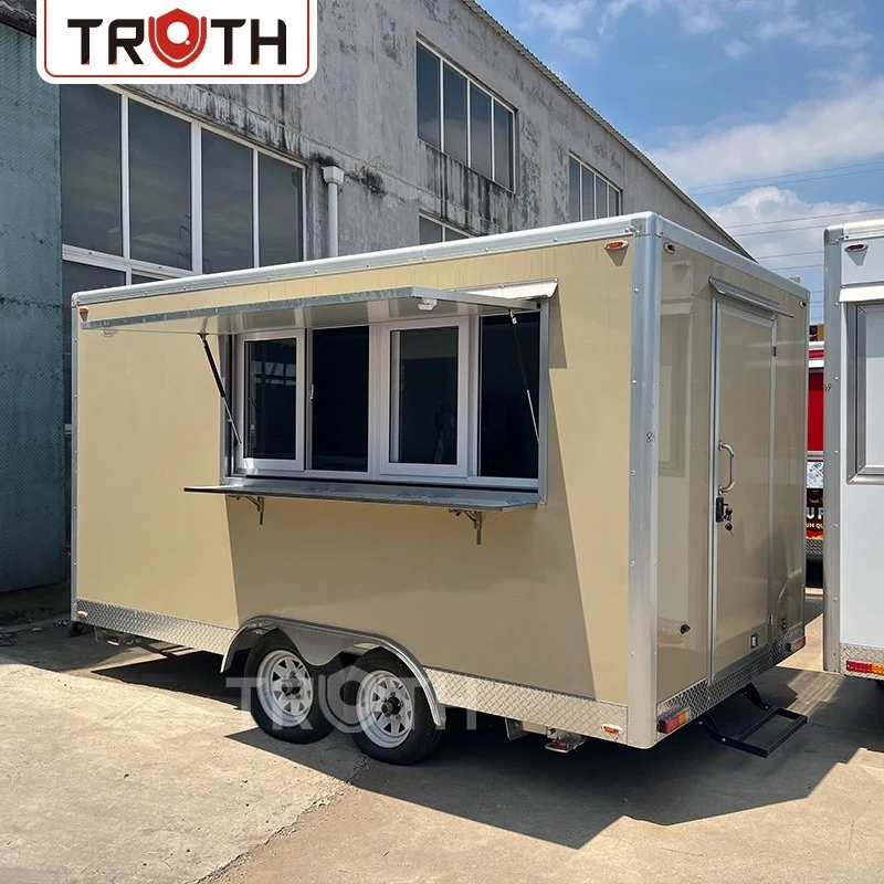Square Hot Dog Food Truck Trailer For Sale