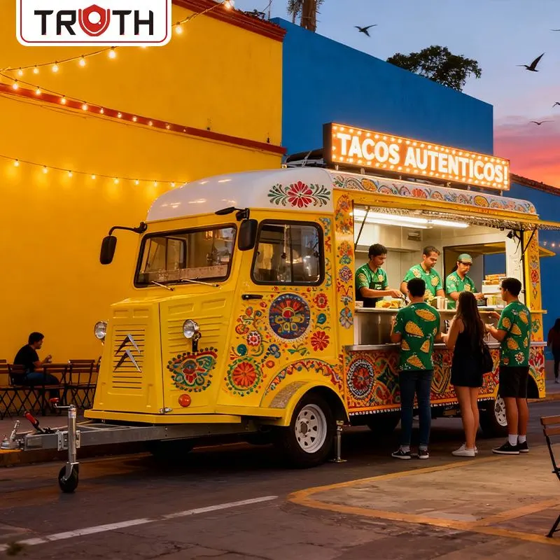 Mobile Electric Drivable Food Trailer para sa Tacos