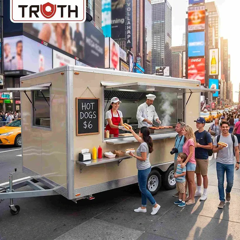 Ibinebenta ang Square Hot Dog Food Truck Trailer